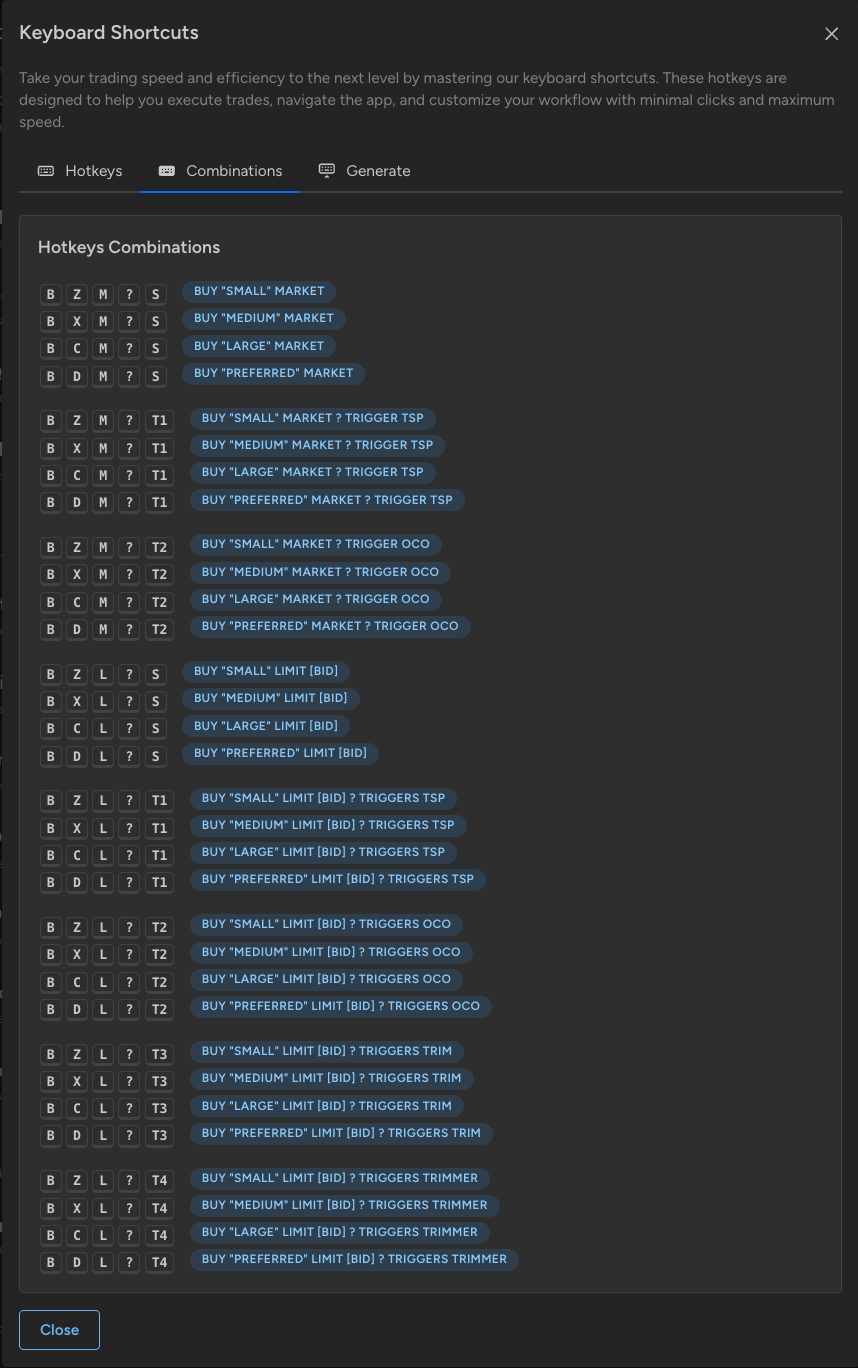 Keyboard Shortcuts